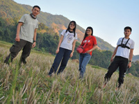 Gregory and family at Tigerland Rice Farm
