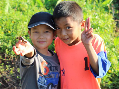Kids at Tigerland Rice Farm