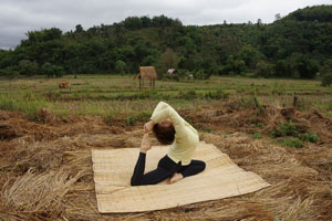 Catherine Pay in Tigerland Rice Farm